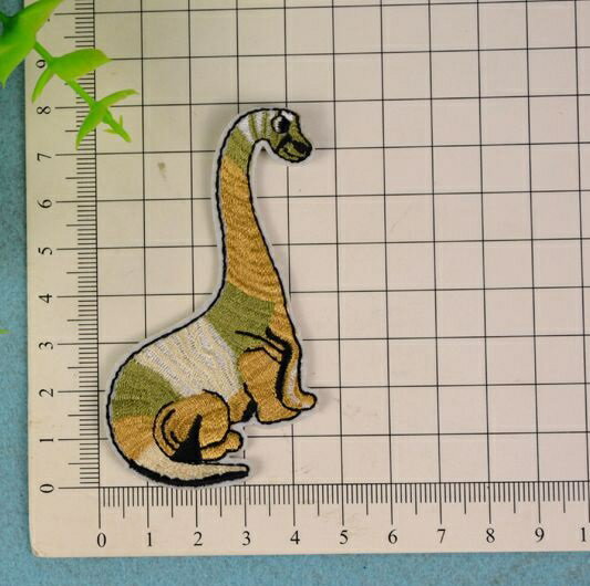 1枚 恐竜 ワッペン アップリケ 刺繍 