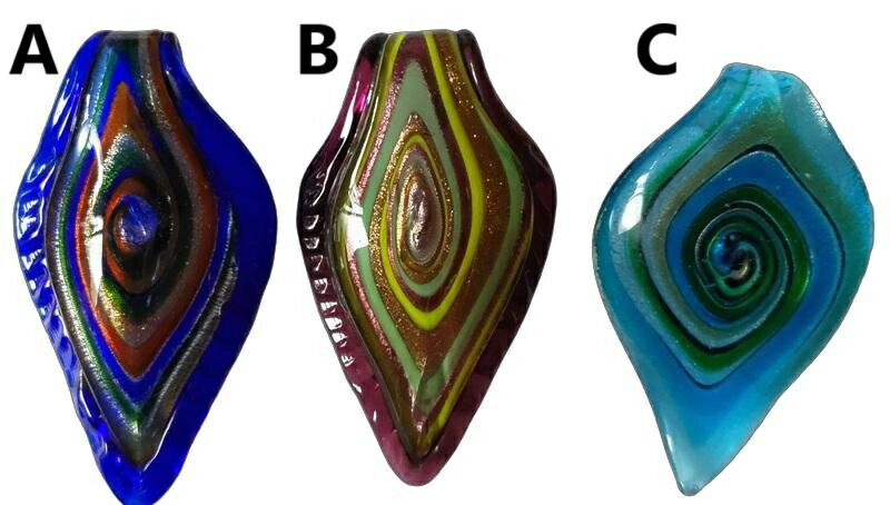 【楽天スーパーセール半額】ガラス ペンダントトップ 1個 デザインビーズ ネックレス ハンドメイド ア..