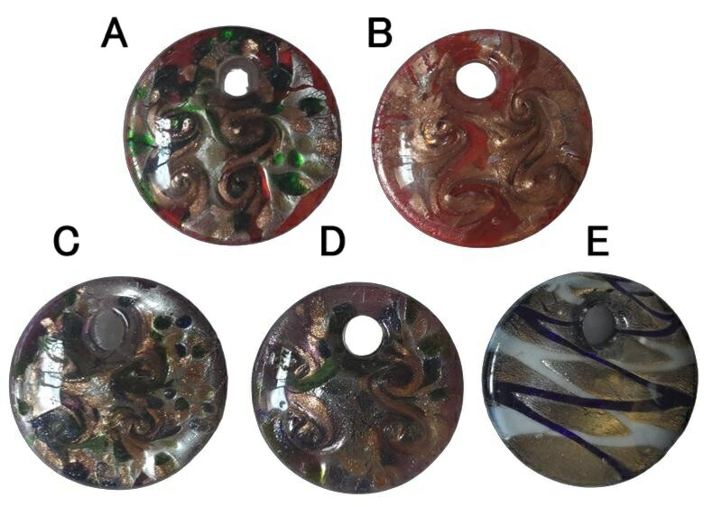 【楽天スーパーセール半額】ガラス ペンダントトップ 1個 デザインビーズ ネックレス ハンドメイド ア..