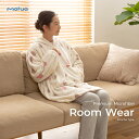 着る毛布 かわいい mofua(モフア)プレミアムマイクロファイバールームウェア ポンチョタイプ 耳付フード フリーサイズ 大きなポケット パーカー