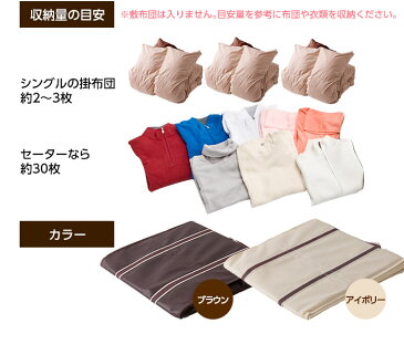 【あす楽】【送料無料】衣類も布団もラクラク圧縮ボックス(収納ケース&圧縮袋合体タイプ)レギュラーサイズ