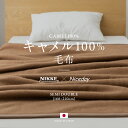 【送料無料】NIKKE×Niceday キャメル100％（毛羽部分）毛布 セミダブル