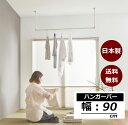 ハンガーパイプ 幅90cm 日本製 天吊り 壁付け ハンガーラック アイアン ハンガーバー ウォールハンガー おしゃれ アンティーク調 DIY 天井 壁掛け ハ...