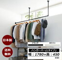 ハンガーバー 幅1780mm 【Lタイプ】 日本製 天吊り ハンガーラック ハンギングバー ハンガーパイプ アイアン ウォールハンガー おしゃれ DIY 天井 壁掛け ハンガー インテリア パイプハンガー クローゼット 収納 送料無料(3)