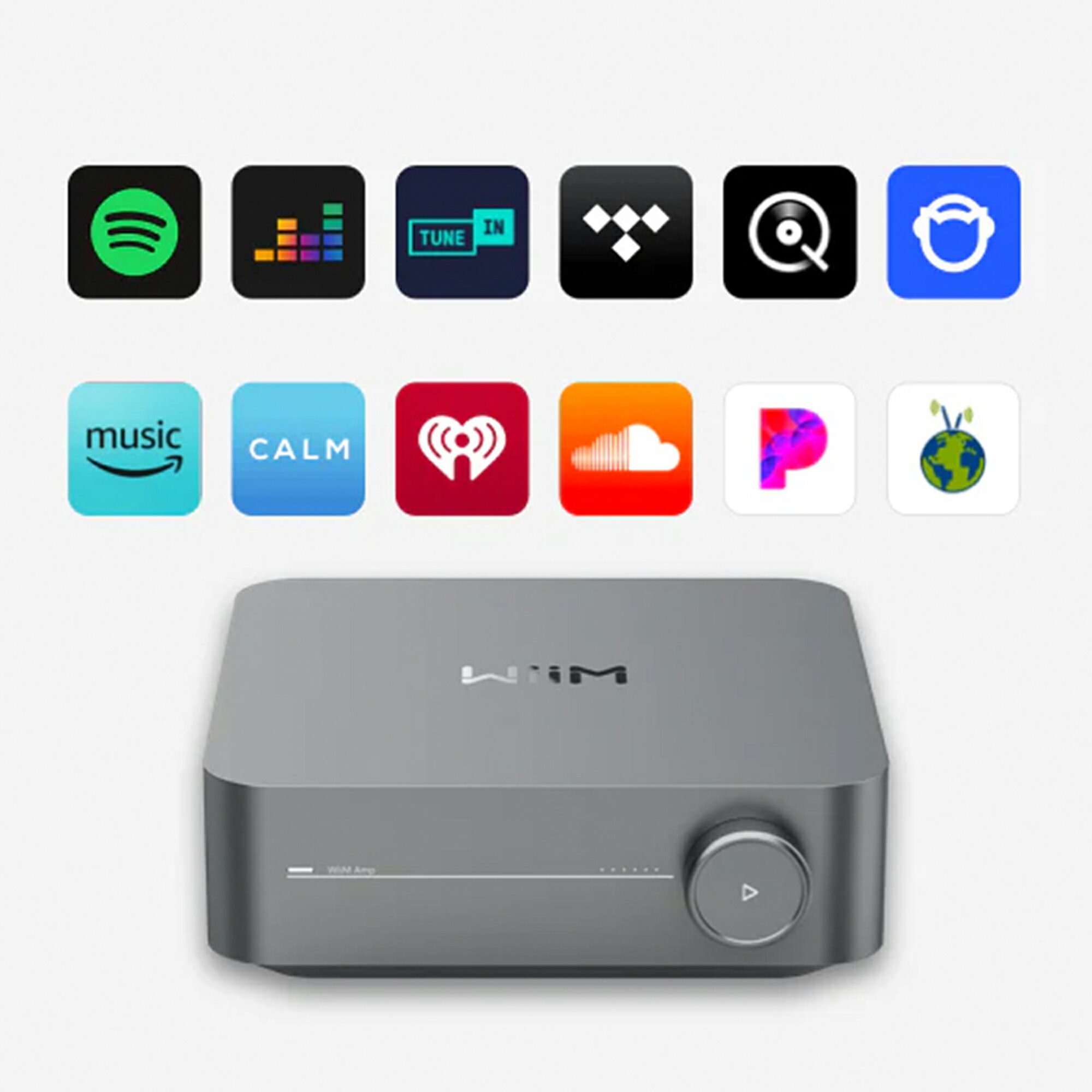 WiiM Amp：AirPlay 2、Chromecast、HDMIおよびボイスコントロール対応のマルチルームストリーミングアンプ – Spotify、Qobuz、TIDAL などのストリーミングサービスに対応 |リモート付属