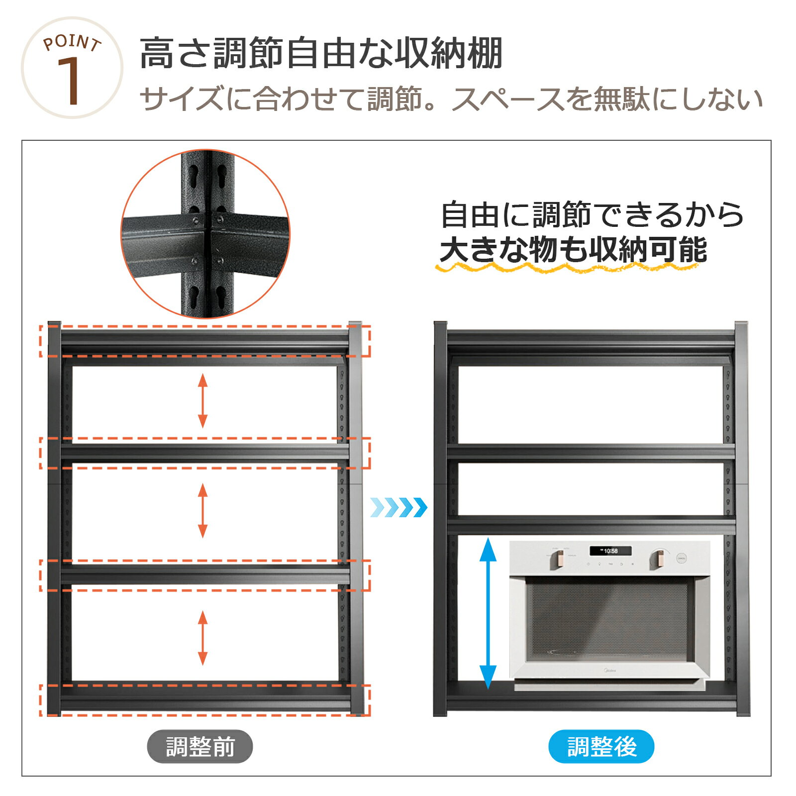 【当日発送】スチールラック 幅100 奥行40 高さ150cm 4段 スチール棚 棚 ラック 業...