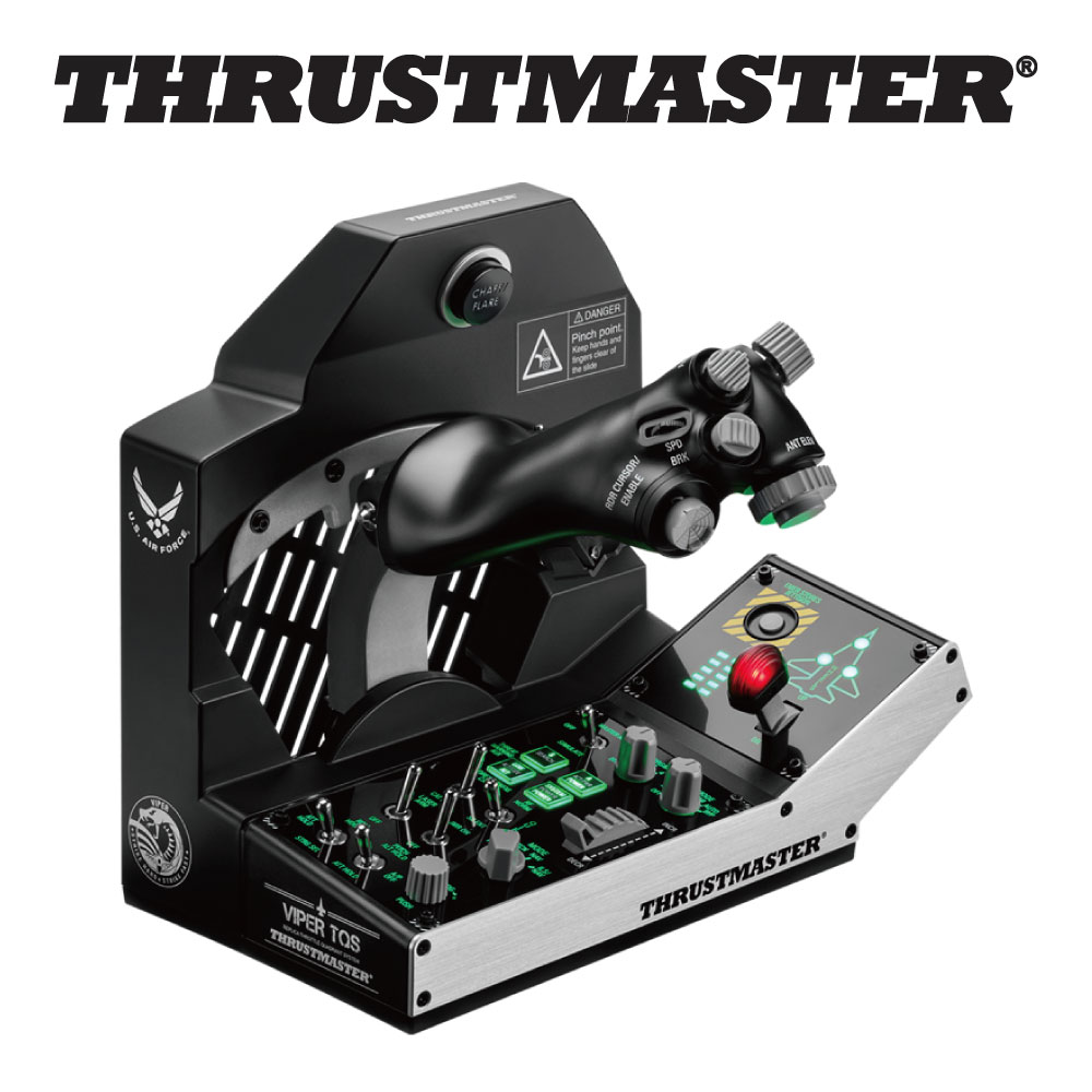 Thrustmaster スラストマスター Viper TQS Mission Pack フライトシミュレーター 金属製スロットル クアドラントシステム コントロールパネル付属 高精度磁気センサー採用 PC対応 1年保証 輸入品