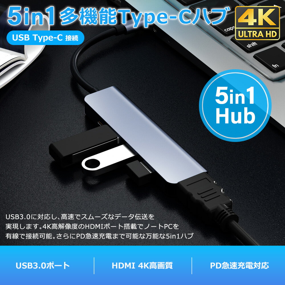 USB Type-C ハブ 4K HDMI U...の紹介画像2