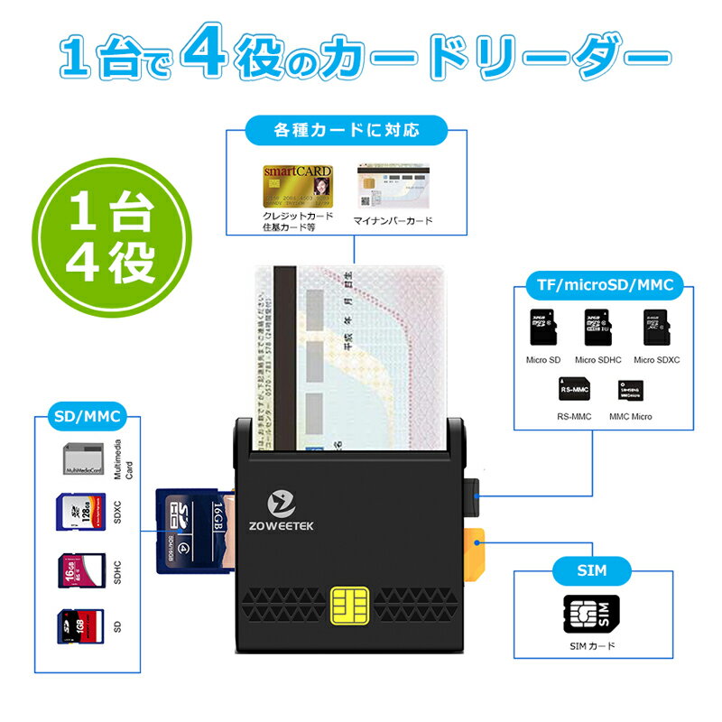 IC�����ɥ꡼���� �ޥ��ʥ�С������� �ޥ��ʥ�С� �б� SD������ Micro SD������ �ޥ�����SD������ SIM������ �����ɥ꡼���� ���꿽�� e-Tax �б� �ɥ饤�� �������� �ܿ��� USB �Żҿ��� ������ɼ� �ѥ����� Windows Mac