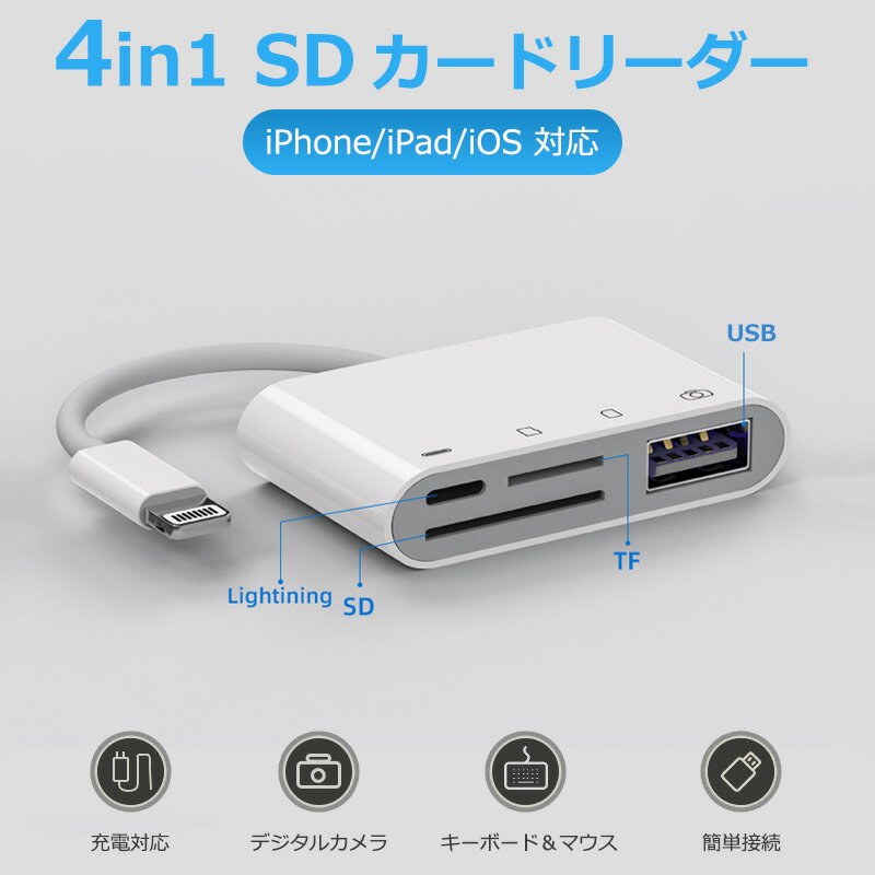 SD カードリーダー iphone ipad カメラ l