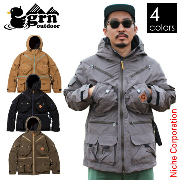 grn outdoor TEBURA MOUNTAIN PARKA21 GO9205Q テブラ マウンテンパーカー メンズ ジャケット マウンテンパーカー 上着 男性 男性用 手ぶら フード