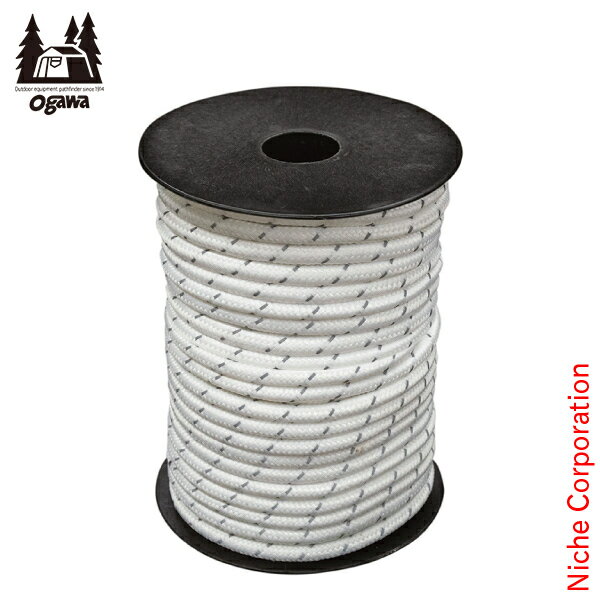 オガワキャンパル(ogawa) 張綱Φ5mm 白 反射材入り 30mボビン巻 3132 キャンプ用品 オガワ テント 小川キャンパル 小川テント ogawa 小...