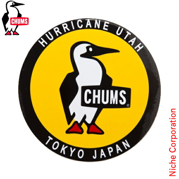 チャムス ステッカー ラウンドブービーバード CH62-0156-0000-00 シール ロゴ キャンプ用品