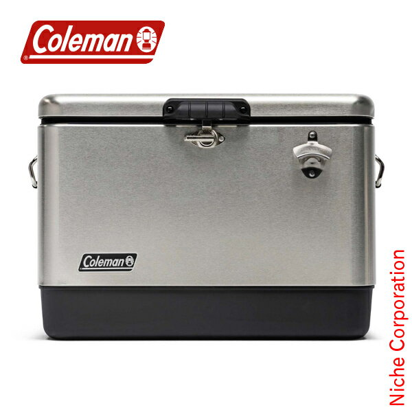 コールマン ステンレス スチールベルトクーラー 54QT シルバー Coleman 2159596 ハードクーラーボックス アウトドア キャンプ 売り尽くし 在庫処分