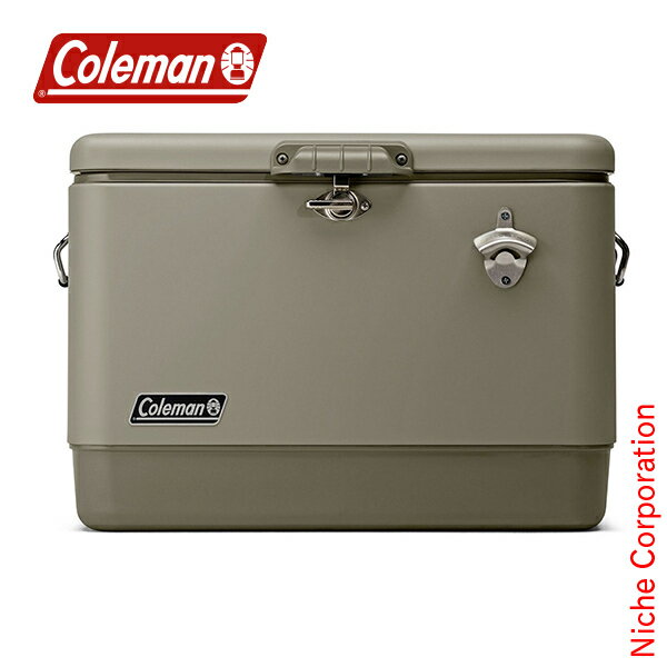 コールマン スチールベルトクーラー 54QT セージ Coleman 2159598 ハードクーラーボックス キャンプ 51L 大容量 保冷 アウトドア ハードクーラーボックス 売り尽くし 在庫処分