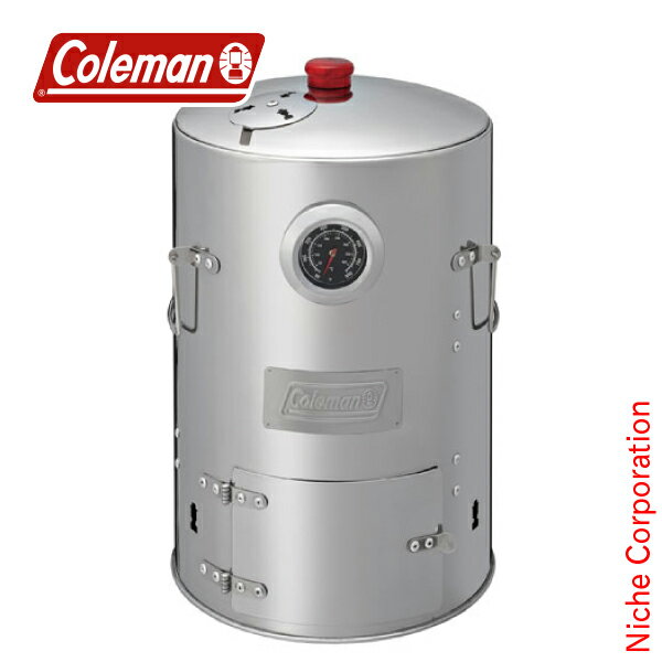 コールマン ステンレススモーカーII [2000026791]Coleman STAINLESS SMOKER II丈夫なステンレス製の熱燻製にも対応した本格スモーカー■ふた裏から付属のフックで魚などを吊るしスモーク可能■2段棚式の内部は十分な量の食材を一度にスモーク可能■スモークウッドの追加、取り出しに便利な下部窓■熱燻製に便利な温度計付き■ 仕様[使用サイズ] 約25×26.5×40(h)cm[重量] 約2.1kg[材質] ステンレス、他[付属品] 温度計、棚網×2枚、チップ皿、フック×4個[JAN] 4992826663735※LPガスバーナーには使用できません。最終更新：2016/01 プレゼント ギフト