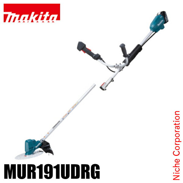 マキタ makita 18V 充電式草刈機 分割棹 Uハンドル バッテリー ・充電器付き MUR191UDRG 草刈り機 草刈機 刈払機 充電式 バッテリー式 BL1860B×1本 充電器DC18RFのサムネイル