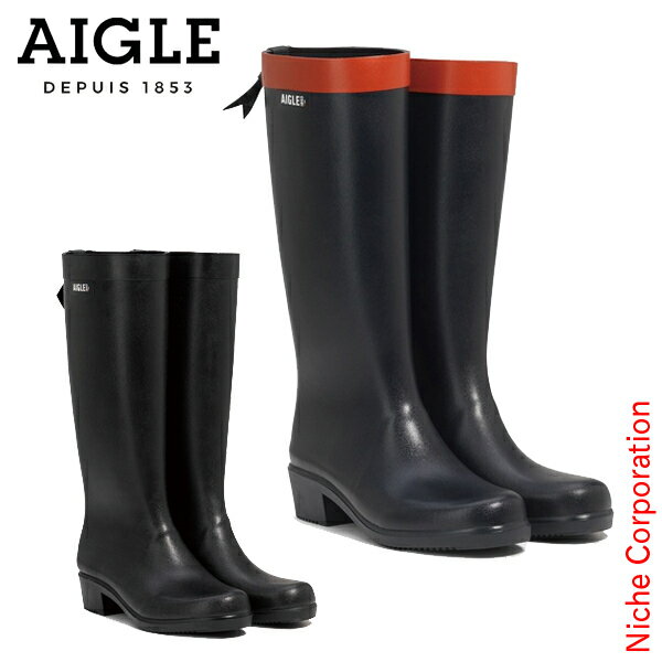 エーグル 【土日も休まず出荷！】AIGLE（エーグル） レディース ミリカ ラバーブーツ ZZFNB66 レインブーツ ヒール 売り尽くし 在庫処分