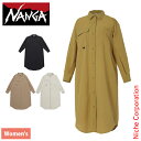 ナンガ ドットエア コンフィー ワンピース ウィメンズ NW2412-1H202-B アウトドア ウェア レディース NANGA 吸汗速乾 シャツワンピース 長袖