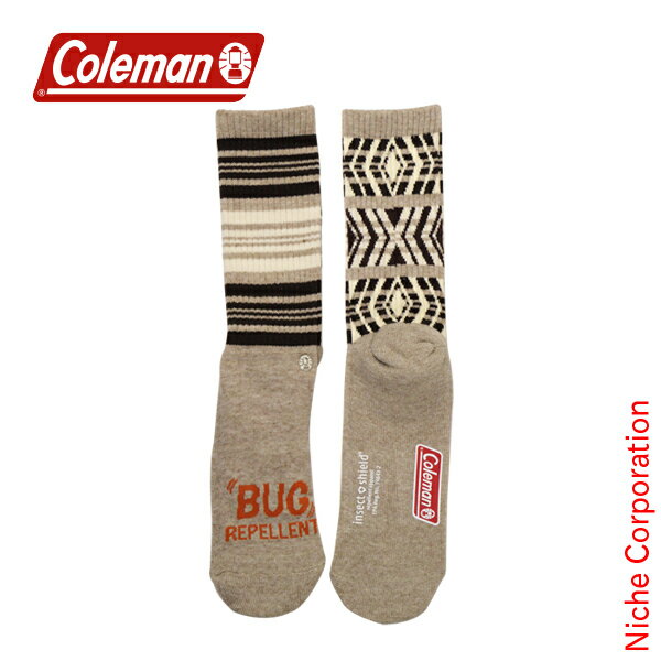 コールマン COLEMAN xInsect Shield ネイティブバック2 1P 2733TSS アウトドア ウェア 靴下 くつ下 キャンプ用品 虫よけ 防虫 防虫加工 メンズ