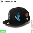 ニューエラ 59FIFTY SANTACRUZ オールオーバースクリーミングハンド ブラック 14384270 アウトドア ウェア 帽子 ユニセックス 注目商品