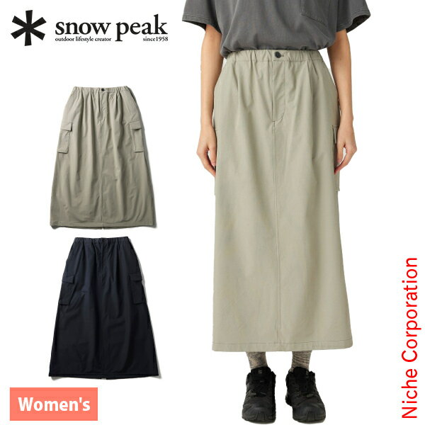 スノーピーク ウォーター リペレント ストレッチ スカート ウィメンズ SK-25AW002 アウトドア ウェア ボトムス レディース キャンプ用品 伸縮 おしゃれ オシャレ 秋冬 秋 冬