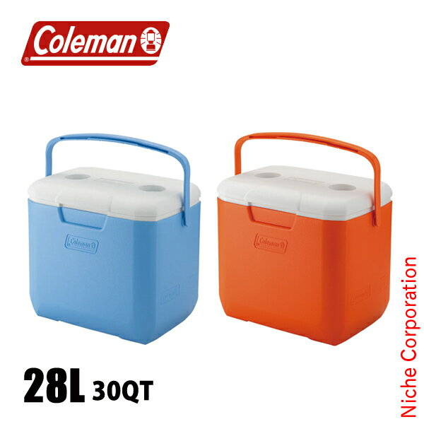 コールマン エクスカーションクーラー 30QT[1218]▼保冷力約2日、容量約28L。使い勝手の良いベイルハンドル付き●500mlのペットボトルが20本収納可能 ●環境にやさしいサーモオゾンインサレーション●綺麗にしやすいイージークリーントップ●持ち運びしやく握りやすいラージグリップベイルハンドル●カップホルダー●蓋耐荷重約80kg&nbsp;■仕様【カラー】デイドリーム(2238175)、オレンジ(2238183)【サイズ】約46×33×40(高さ)cm【重量】約3.1kg【容量】約28L【材質・素材】ポリエチレン、ポリプロピレン、発泡ウレタン【蓋耐荷重】約80kg[ コールマン Coleman Coleman こーるまん アウトドア キャンプ BBQ バーベキュー お花見 海水浴 部活 試合 大会 スポーツ クーラーボックス ハードクーラー 保冷 ハードクーラーボックス ハードクーラー ][4992826131579 4992826131562]2026/01/14