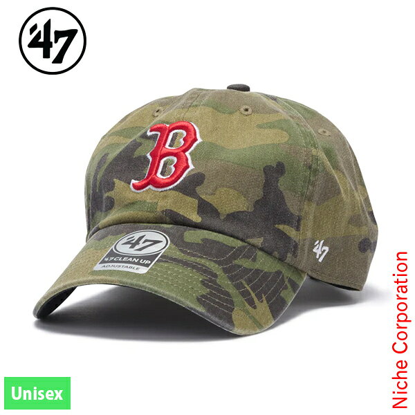 Rakuten - 47 クリーンナップ ボストン レッドソックス MLB ウッドランドカモ 14920556 アウトドア ウェア 帽子 ユニセックス グリーン