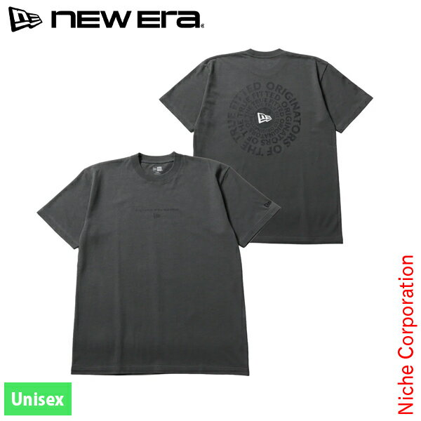Rakuten - ニューエラ 半袖 コットン Tシャツ サークルロゴ グラファイト 14856719 アウトドア ウェア トップス ユニセックス 綿 ショートスリーブ バックプリント 注目商品
