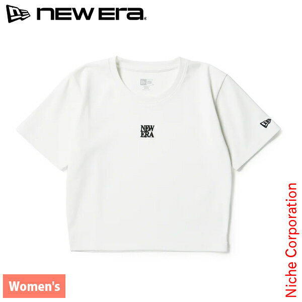 Rakuten - ニューエラ ウィメンズ 半袖 ミニ Tシャツ スクエアロゴ ホワイト 14857957-M アウトドア ウェア トップス レディース リブT 短丈 ショート丈 注目商品