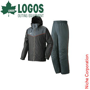 ロゴス 防水防寒スーツ オーウェン (ブラック) 3033671 キャンプ用品 レインコート 雨合羽