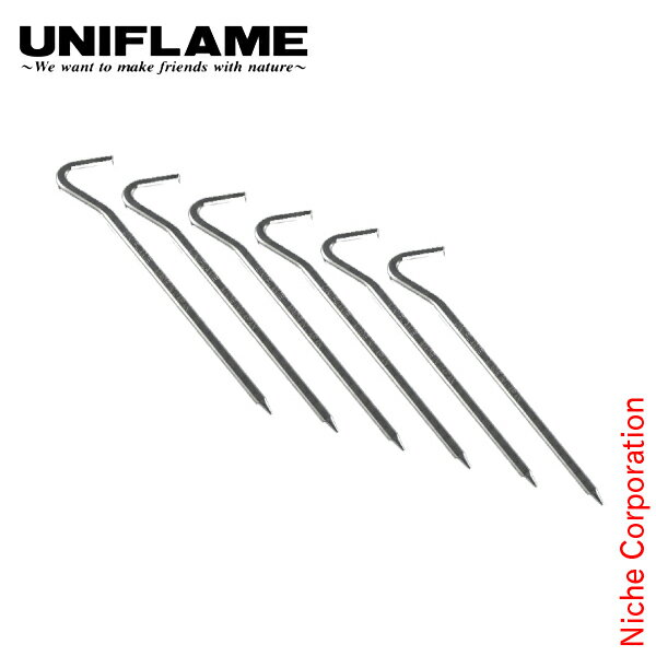 【7月1日〜楽天モバイル限定！全品P10倍】ユニフレーム ジュラパワーペグ200 6本セット キャンプ ペグ テント タープ 固定 超軽量 丈夫 テント タープ ジュラルミン