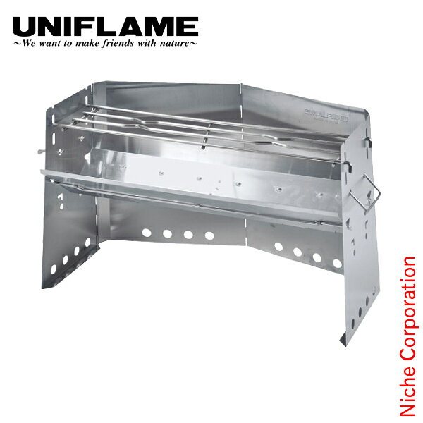 \最大1、000円OFFクーポン配信中/ユニフレーム 薪グリル ラージ キャンプ 焚き火 炭火料理 コンロ ソロキャンプ アウトドア 焚火台 お1人様2点限り 焚き火台通販格安セール情報 楽天 通販