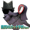 【上級者・試合向】 剣道防具セット 龍閃X6.0m/m十字刺(黒樹脂胴付)【刺繍ネーム無料サービス】