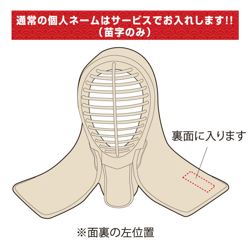 面垂部分3 0m M具の目刺 4 0m Mナナメ刺 剣道面 龍閃 剣道防具 面 正規品直輸入 武蔵面
