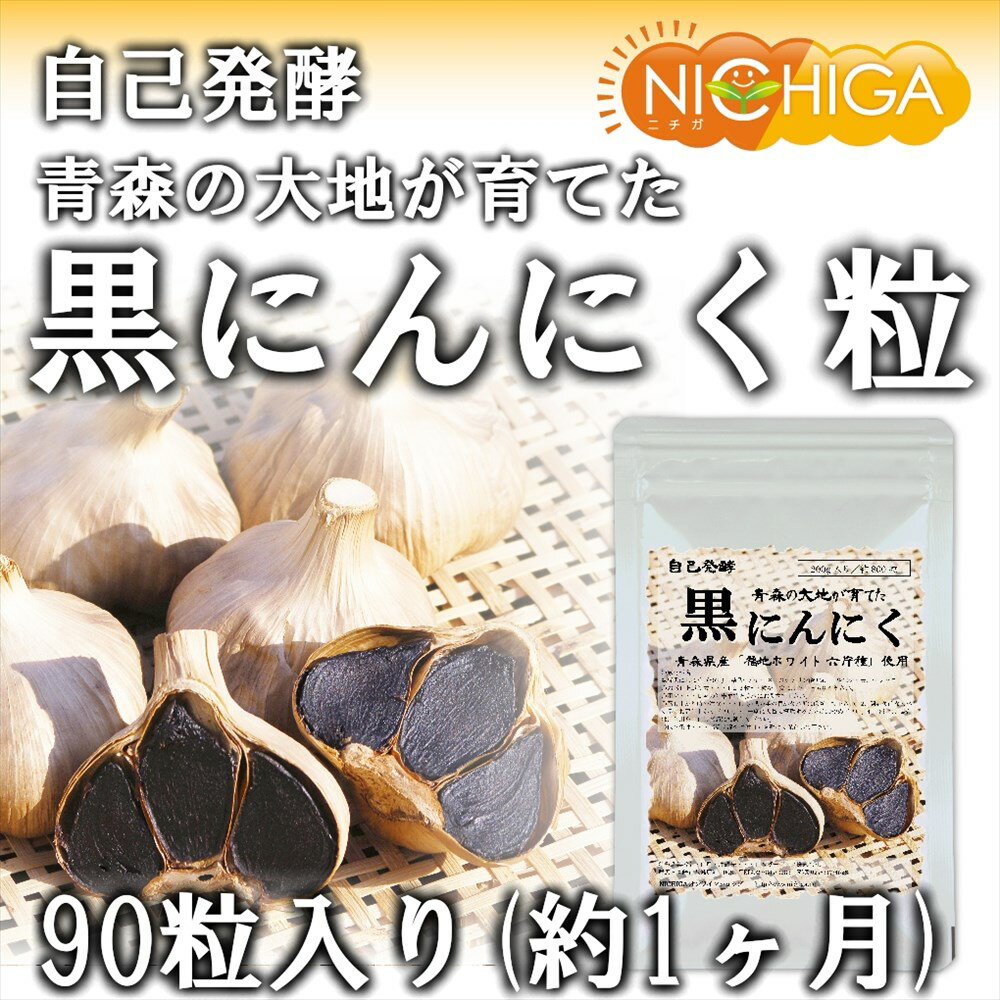 発酵黒にんにく粒　90粒（22.5g） 青森県福地ホワイト六片種の生ニンニク使用 [02] NICHIGA(ニチガ) 2