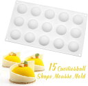 シリコン型 マット 15個取り 8個取り 半球 半円 型 シリコンモールド ボール diy 3d 道具 手作り DIY 3Dシリコンモールド ムース ベーキング...