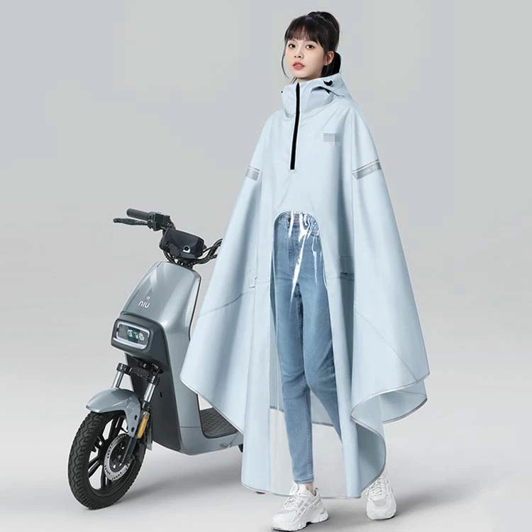 【楽天スーパーSALE】通勤通学バイク用高反射テープレインコート ママチャリンラン...