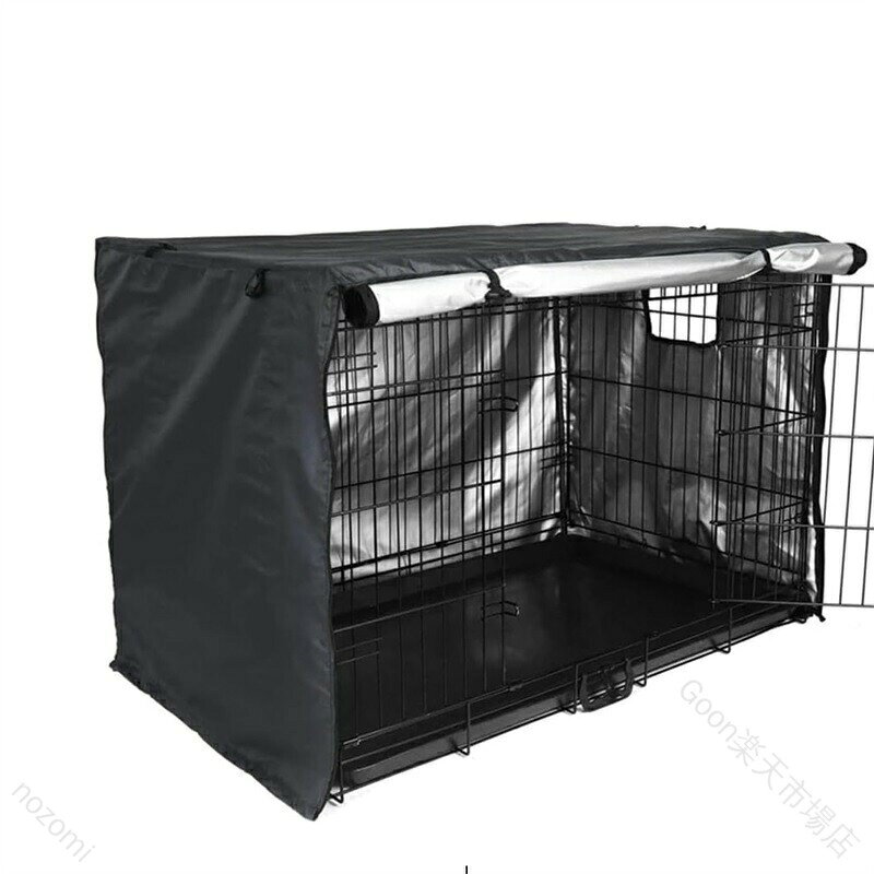 犬用 ケージカバー 犬猫用 防音 ペット 屋内 屋外 犬小屋 ペットサークルカバー 風よけ 日よけ 雨よけ 取り付け簡単 防水 耐久性 通気性 おしゃれ 軽量 ペットカバー 犬用カ