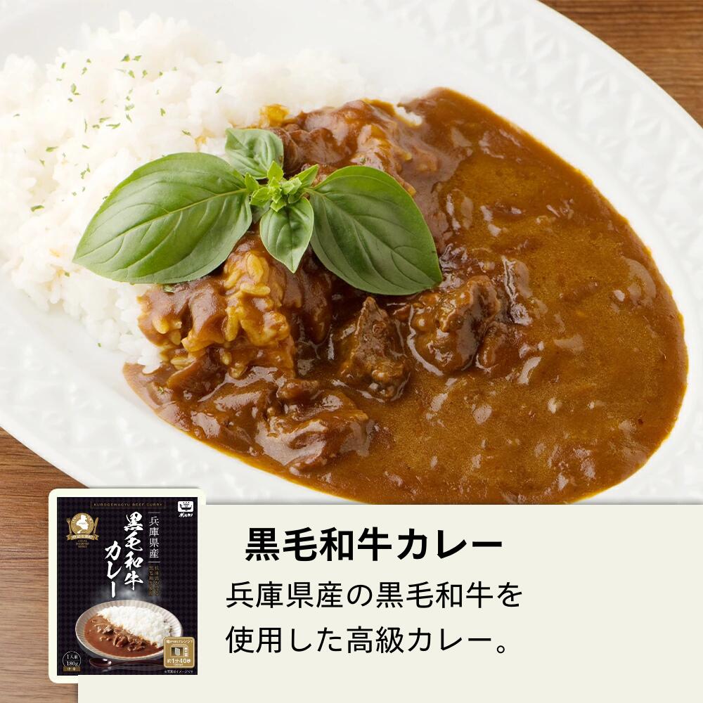兵庫県産黒毛和牛カレー レトルト 高級ビーフカレー 国産牛使用 贅沢濃厚仕立て お取り寄せグルメ ご当地カレー 常温保存 レンジ対応 ギフト 内祝い お歳暮 お中元 プレゼント 贈答用 自宅用 簡単調理 本格派 送料無料