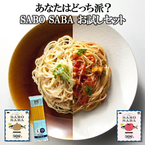 【送料無料】SABO SABA お試しセット パスタソースセット ソース2食入 500gのパスタ付き パスタ セット サバ パスタソース レトルト 詰め合わせ 国産さば ボルカノ スパゲッチ 詰め合せセット 鯖 トマトソース オニオン | スパゲティ スパゲッティ スパゲッティー ぱすた 麺