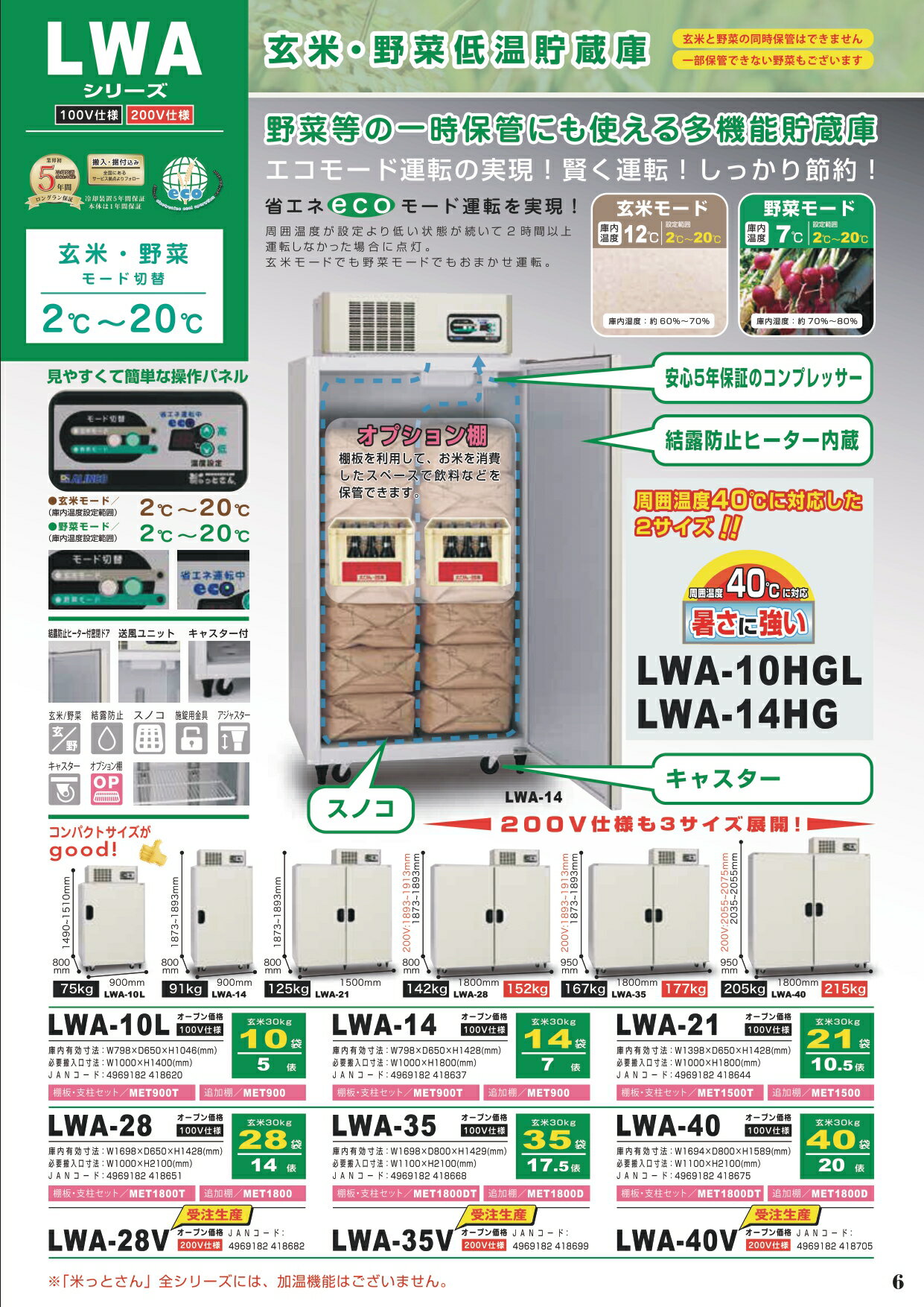 ALINCO アルインコ 玄米保冷庫 LWA-14 LWA14 米 野菜 保存 冷蔵庫 7俵 14袋 100V 低温 保冷 冷蔵 米保管庫 害虫 害虫対策 カビ カビ対策 カビ予防 おいしいお米 日本製 設置無料