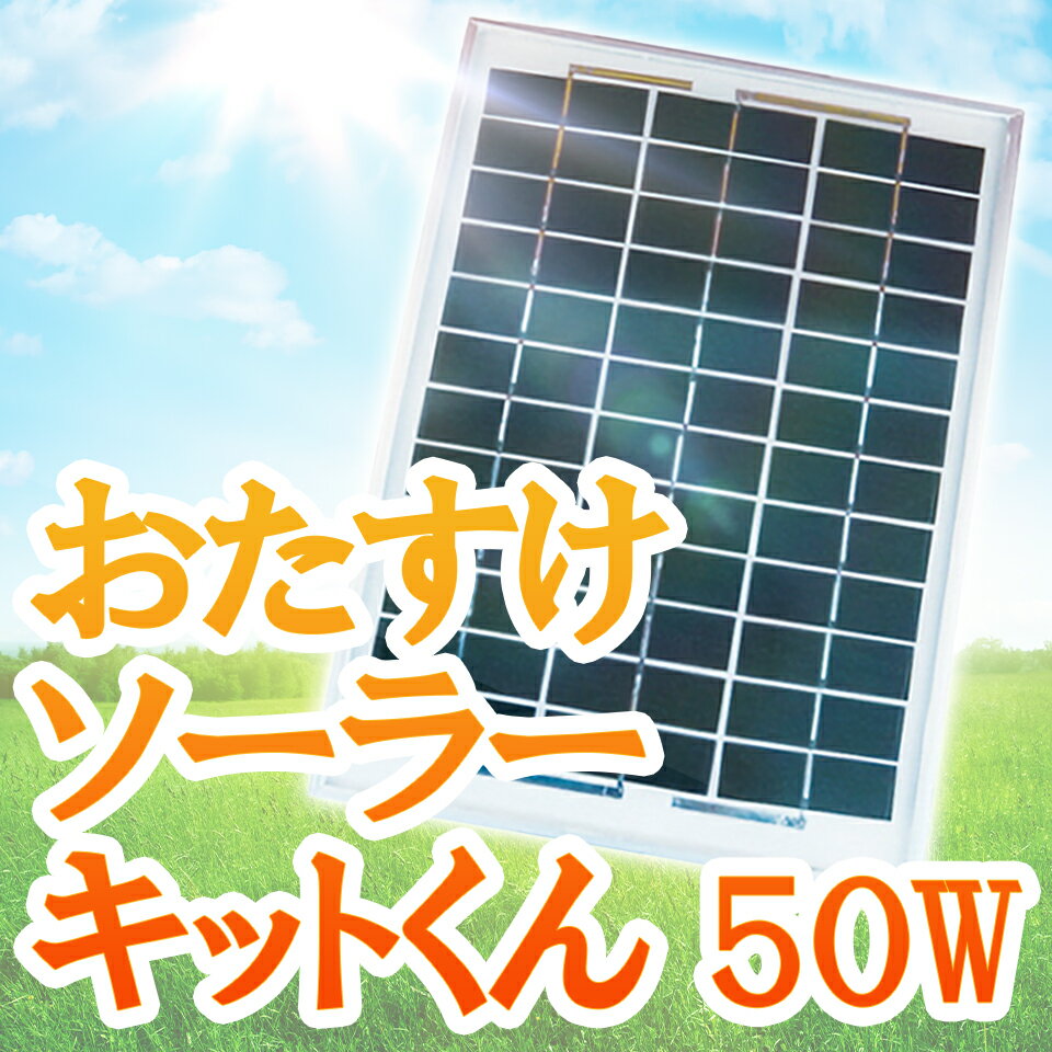 おたすけソーラーキットくん ネクストアグリ ソーラーパネル 50W 充電器 太陽光 15m ケーブル 送料無料