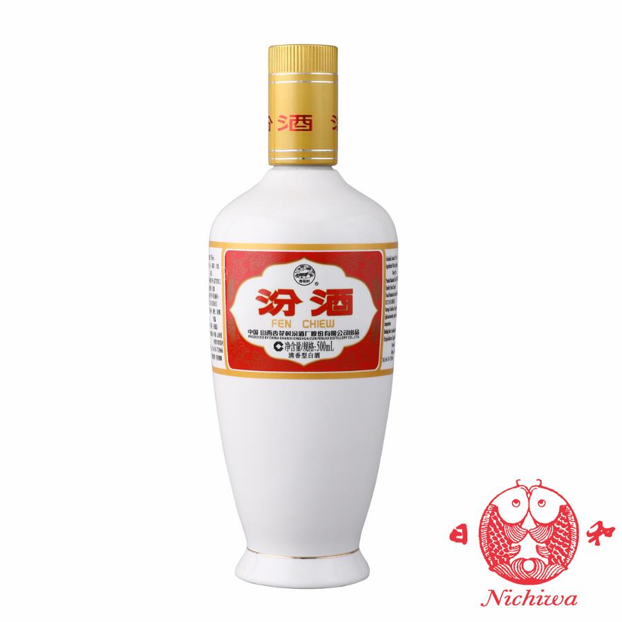 汾酒（白壺・箱無）500ml　アルコール53度　中国酒　中国白酒　白酒　清香型白酒　正規品