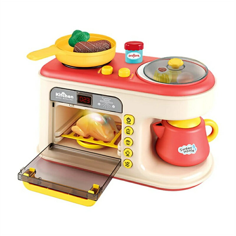 ままごとセット 電子レンジ キッチンセット オープン おもちゃ UV色変化 調理器具 ごっこ遊び 親子ゲーム 室内遊び 知育玩具 誕生日 クリスマス プレゼント ままごとセット おもちゃ 女の子 男の子 子供 誕生日プレゼント 出産祝い 入園祝い 47点セット【海外通販】