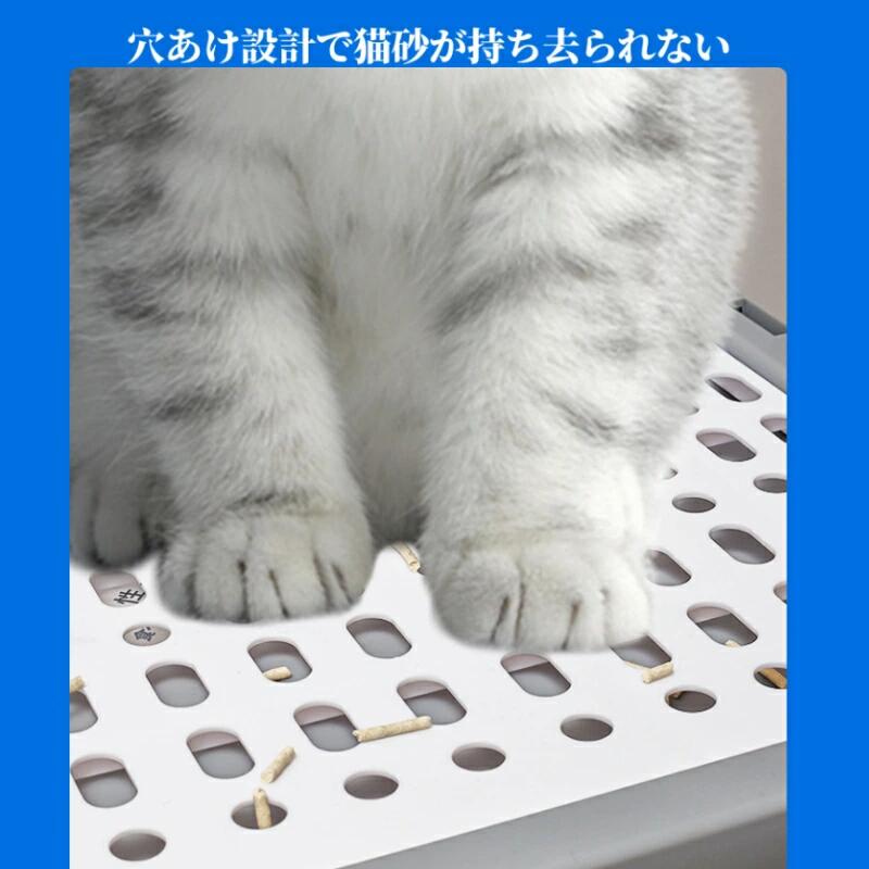 山川 楽天市場店の猫トイレ カバー 大型 大きい フルカバー ネコトイレ シンプル 引き出し大容量 横から入る 上から トイレタリー 猫砂 飛び散り防止 組み立て簡単 スコップ付き 猫用品 掃除しやすい｜アングル3