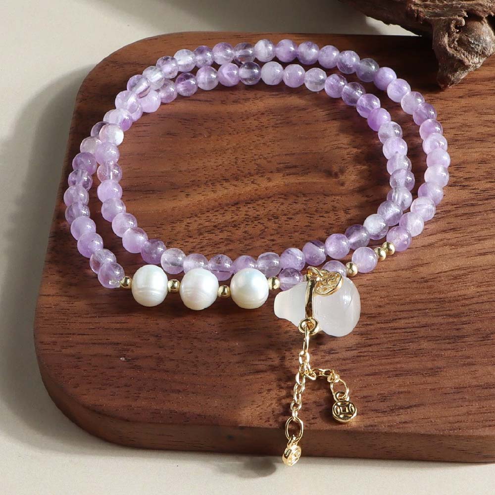 天然石 ブレスレット 6MM ストロベリークォーツ 天然石ブレスレットパワース トーンブレスレッ スアクセサリー