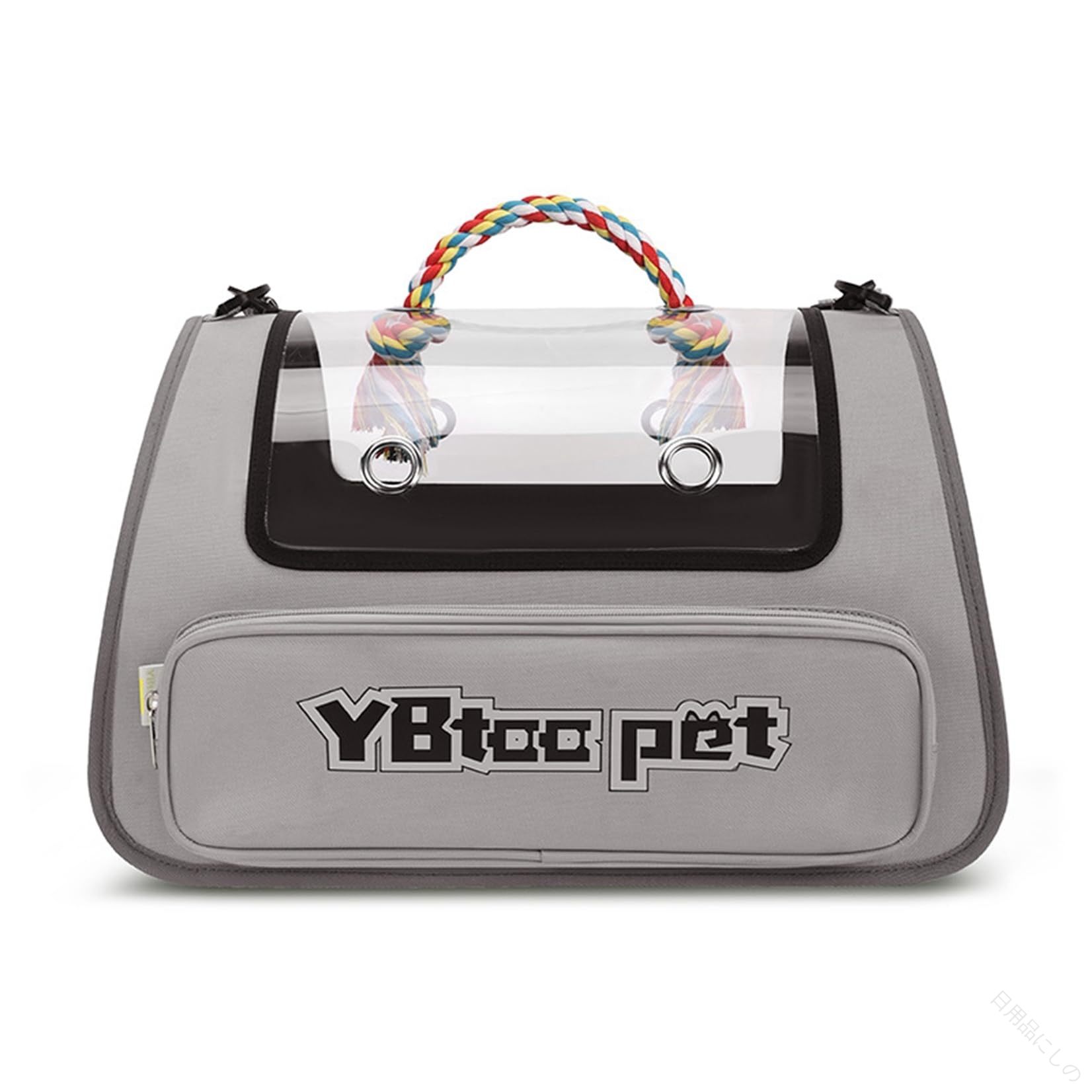 猫用キャリーバッグ ペット用ポケット付き 小型犬 犬猫用 ダブルファスナー 透明窓 軽量 お出かけ便利 ..