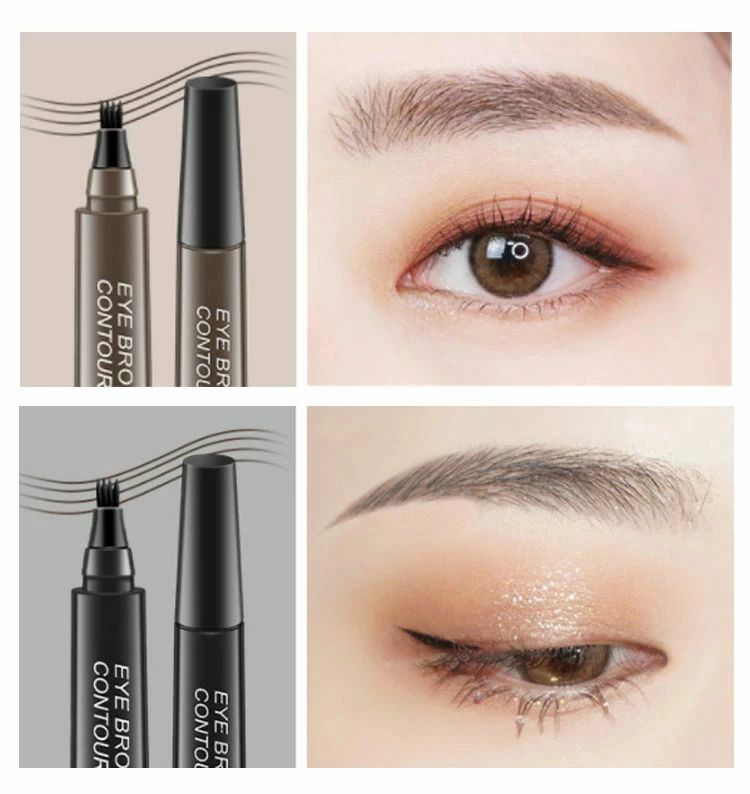 5本セット アイブロウ 眉マスカラ 4本ブラシ ティント フォーク型 眉ティント 落ちない 消えない 落ちない眉 フォーク ウォータープルーフ 眉 筆 眉ペン 眉メイク 描きやすい 自然 ナチュラル インスタ映え