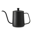 コーヒー ドリップ ポット ドリップケトル 細口 ミニ 600ml ステンレス製 キャンプ ケトルブラック エスプレッソポット お茶 珈琲 やかん 精密注ぎ口コーヒーポット 手作りコーヒーポット ブラックコーヒードリップポット 手入れ簡単ドリップポット軽量コーヒーポット
